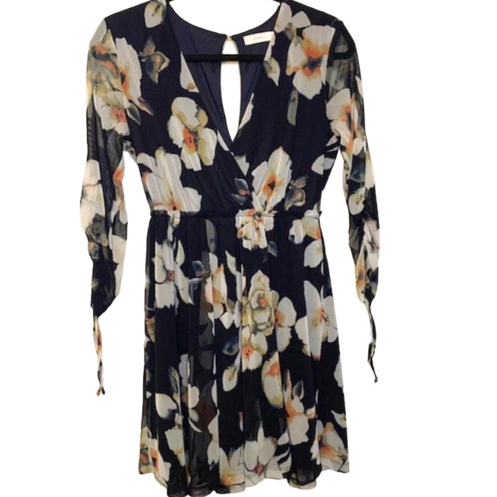 Lush floral print sheer dress